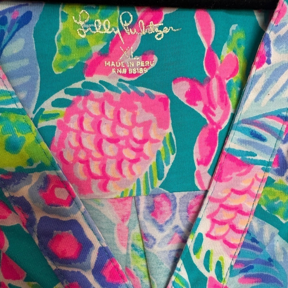 LILLY PULITZER naila midi dress Maldives green turtle wave tie dress - Picture 3 of 11